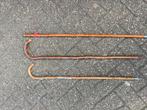 3 antieke wandelstokken. 1 met ingebouwd compas, Diversen, Gebruikt, Ophalen of Verzenden