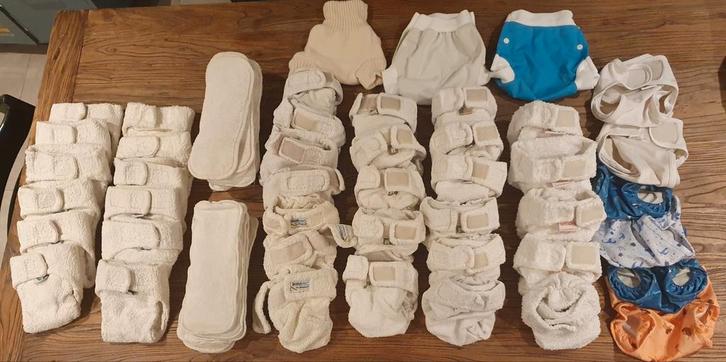 Wasbare luiers maat 1 (vooral little lamb), Kinderen en Baby's, Babykleding | Overige, Gebruikt, Jongetje of Meisje, Ophalen