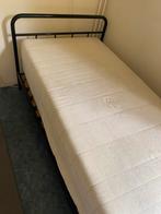 Zwart metalen eenpersoons spijlenbed, Huis en Inrichting, Ophalen, 90 cm, Eenpersoons, Zwart