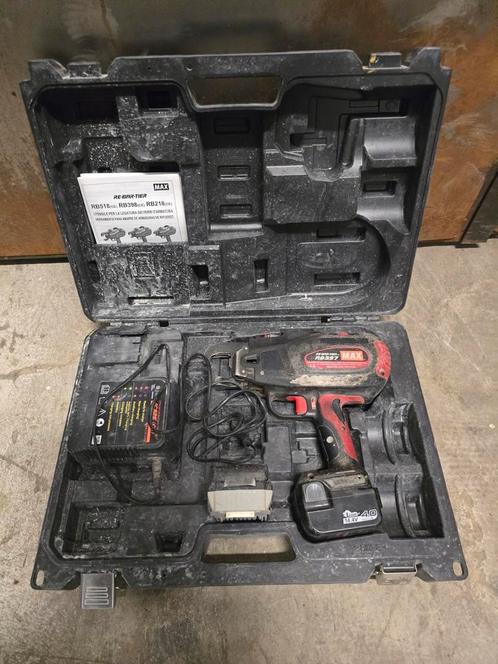 Max RB397 accu vlechtmachine compleet, Doe-het-zelf en Verbouw, Gereedschap | Handgereedschap, Gebruikt, Ophalen of Verzenden