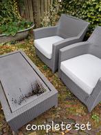Gratis Tuinset - Complete Set!, Tuin en Terras, Tuinsets en Loungesets, Gebruikt, Bijzettafel, Wicker, Tuinset