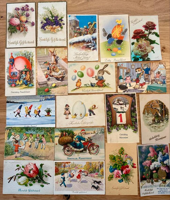 Nederlandse feest Ansichtkaarten Jaren 30 Gelopen, Verzamelen, Ansichtkaarten | Nederland, Gelopen, 1940 tot 1960, Ophalen of Verzenden