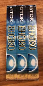 3 Video VHS Tapes TDK E-HG180 Minuten videobanden, Overige merken, 20x of meer, Ophalen of Verzenden, Band, Disc of Geheugen