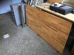 Eiken bureau met metalen ladekast, Huis en Inrichting, Kasten | Dressoirs, Ophalen, Gebruikt, 100 tot 150 cm, Eikenhout