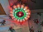 Vintagekerstverlichting poinsetta hang krans lampjes, Ophalen of Verzenden, Gebruikt