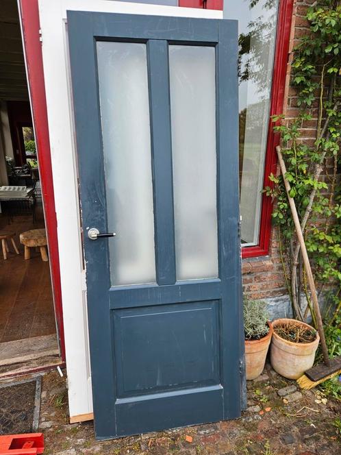 Binnendeur (Mat glas / Stomp / Rechtsdraaiend / Massief), Doe-het-zelf en Verbouw, Overige Doe-het-zelf en Verbouw, Gebruikt, Ophalen