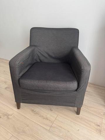 2 ikea karlstad fauteuls met denim hoezen beschikbaar voor biedingen