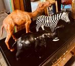 Vintage zebra leder, leer en papier mache, Gebruikt, Ophalen of Verzenden, Baambrugge, Info@babuschka.nl