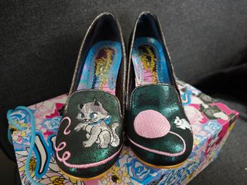 Irregular Choice Fuzzy Peg Green mt 38 kat cat  beschikbaar voor biedingen