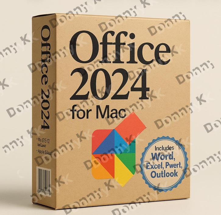 Office 2024 MAC, Computers en Software, Office-software, Nieuw, MacOS, Excel, Outlook, Powerpoint, Word, Ophalen