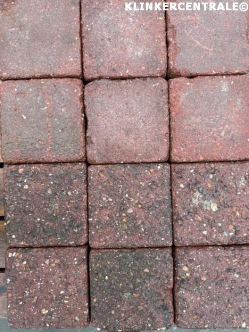 950m2 rood koppelstones cobblestones betonklinkers 14x14x7cm, Tuin en Terras, Tegels en Klinkers, Gebruikt, Klinkers, Beton, 10 m² of meer