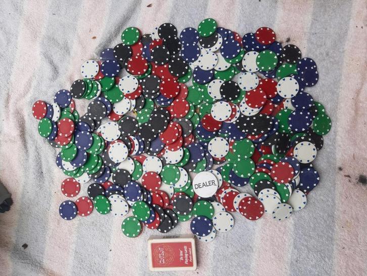 Losse Casino Chips, poker chips, ca. 300 stuks, Hobby en Vrije tijd, Gezelschapsspellen | Kaartspellen, Zo goed als nieuw, Een of twee spelers