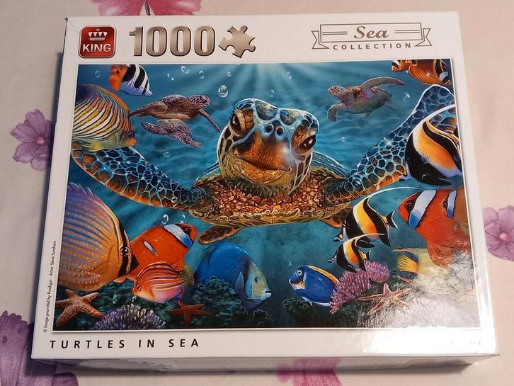 Turtles in Sea - King Sea Collection (Nijmegen oost), Hobby en Vrije tijd, Denksport en Puzzels, Zo goed als nieuw, 500 t/m 1500 stukjes