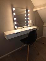 Ikea Alex Ekby kaptafel met Hollywood spiegel, Ophalen, 100 tot 150 cm, Zo goed als nieuw, Minder dan 100 cm