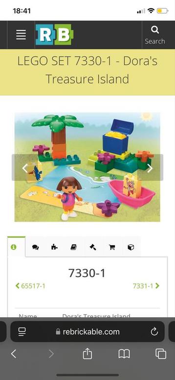 Legoset Dora’s Treasure Island beschikbaar voor biedingen