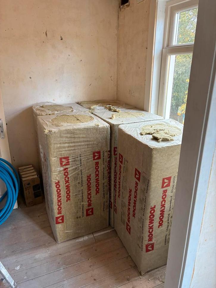 Rockwool steenwol Isolatie - Nieuw in verpakking!, Doe-het-zelf en Verbouw, Isolatie en Afdichting, Nieuw, Vloerisolatie, Steenwol