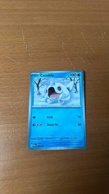 Pokemon kaart card - Cetoddle HP 100 Icicle 10 Sharp Fin 60 beschikbaar voor biedingen