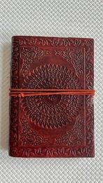 Handgemaakt lederen notitieboek India reliëf geschept papier, Ophalen of Verzenden, Nieuw