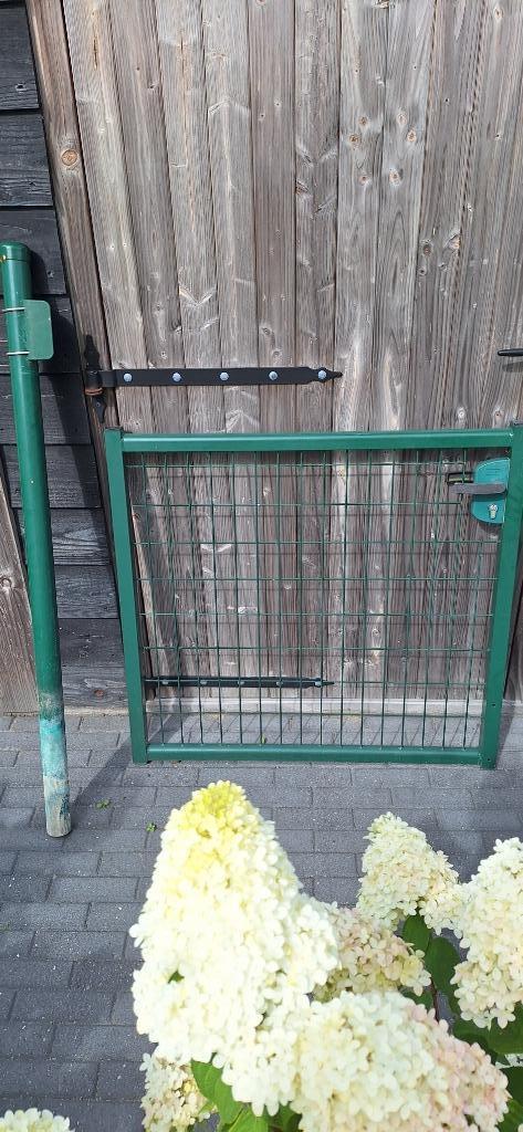 Loopdeur - Enkelstaafmat, Tuin en Terras, Tuinhekken en Hekwerk, Gebruikt, Enkelstaafmat hekwerk, IJzer, Ophalen