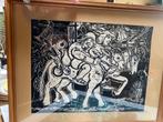 Lino Lamme goetzak, Antiek en Kunst, Kunst | Litho's en Zeefdrukken, Ophalen