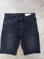 KORTE ZWARTE SPIJKERBROEK, Kleding | Heren, Spijkerbroeken en Jeans, Hallinger, Zwart, Overige jeansmaten, Ophalen of Verzenden