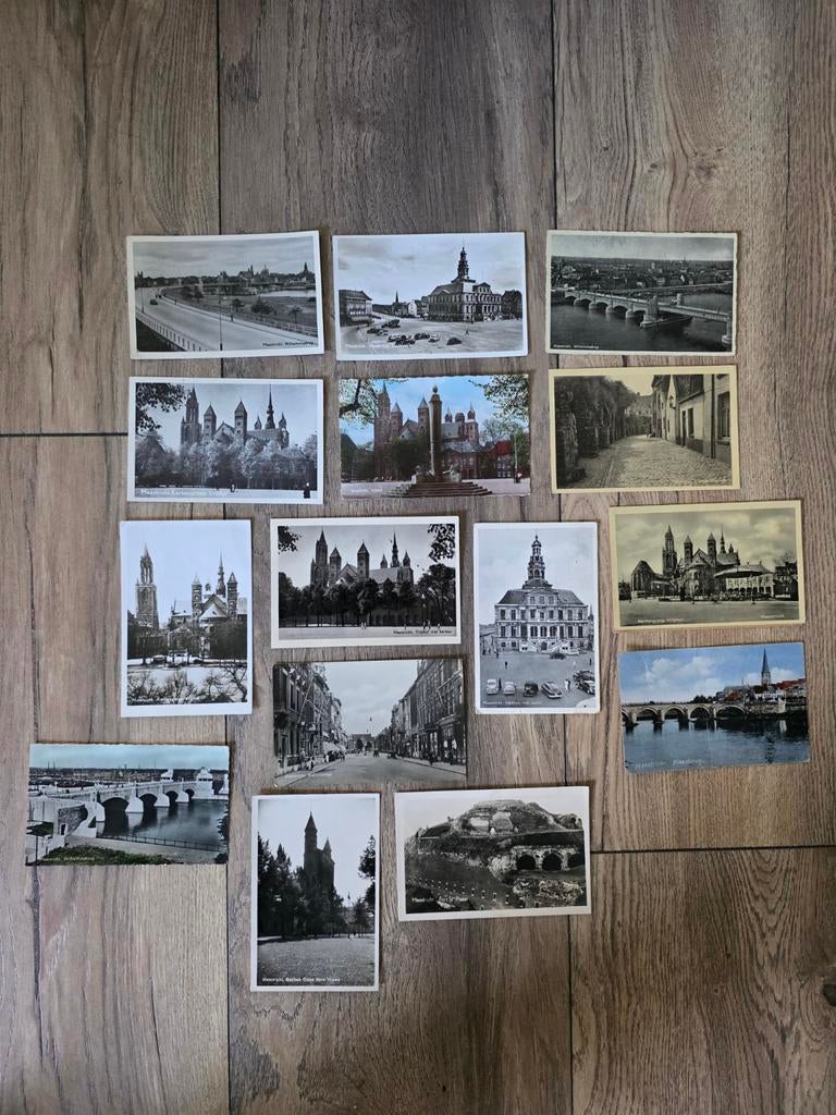 Oude ansichtkaarten Maastricht, ca. 1940-1960, luchtpost, Ophalen of Verzenden, 1940 tot 1960