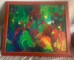 Abstraherend Bosgezicht - Willem Janssen (geb. 1950, Stein), Antiek en Kunst, Kunst | Schilderijen | Klassiek, Ophalen