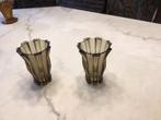2 Rookglas vazen, samen €12,00, Antiek en Kunst, Antiek | Vazen, Ophalen