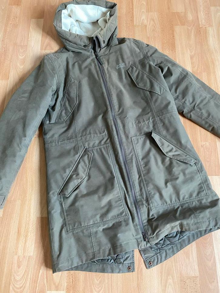 Jack Wolfskin Winterjas Dames Maat L, Kleding | Dames, Jassen | Winter, Zo goed als nieuw, Maat 42/44 (L), Groen, Ophalen of Verzenden
