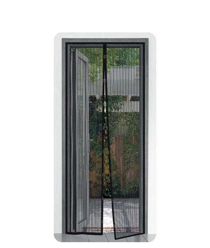 Nieuw ProPlus Magnetische hordeur zwart 210 x 100 cm, Doe-het-zelf en Verbouw, Deuren en Horren, Zo goed als nieuw, Hordeur, 200 tot 215 cm