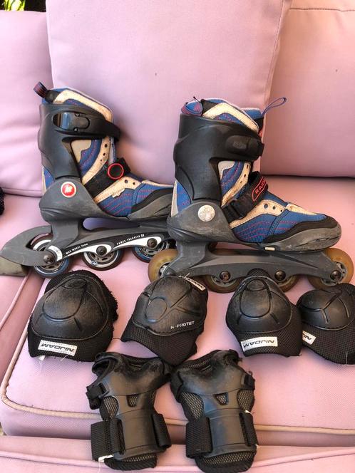 Echte K2 skeelers verstelbaar laar 34 tot 38 in 4 fases, Sport en Fitness, Skeelers, Zo goed als nieuw, Inline skates 4 wielen