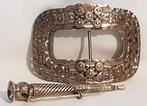 zilver antiek Hollandse gesp+breipen houder., Antiek en Kunst, Verzenden, Zilver