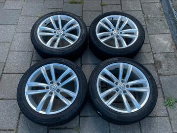 Originele vw dartford 18 inch velgen met conti banden 5x112 beschikbaar voor biedingen