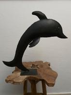 Beeld sculptuur dolfijn metaalsoort handgemaakt uniek groot, Ophalen of Verzenden