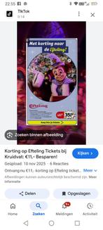 Ticket Efteling, Eén persoon, Ticket of Toegangskaart