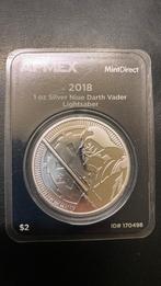Niue 2 dollars 2018 Darth Vader Lightsaber 1 oz zilver, Ophalen of Verzenden, Zilver