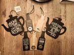 Leuk bier opener en theepot bordjes met eigen opdruk, Huis en Inrichting, Woonaccessoires | Tekstborden en Spreuken, Ophalen of Verzenden