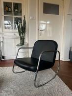 Stijlvolle Leren Chrome Stoel, Antiek en Kunst, Ophalen