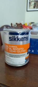 Sikkens, rubbol bl rezisto semi-gloss. Ivoor. 1 liter, Wit, Nieuw, Ophalen of Verzenden, Verf