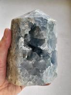 Topstuk Celestien obelisk met geode 2,3 kg 9 x 13 cm - 9, Ophalen of Verzenden, Mineraal