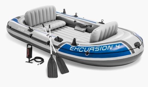 Intex Excursion 4 + elektromotor + accu, Watersport en Boten, Kano's, Gebruikt, Overige typen, Twee personen, Ophalen