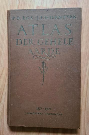 Atlas der Gehele Aarde 1959  Bos Niermeyer met register  beschikbaar voor biedingen