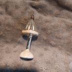 B880 oude kerstbal zeldzaam schemer lamp zilver wit 8,5 cm, Diversen, Kerst, Ophalen of Verzenden, Gebruikt