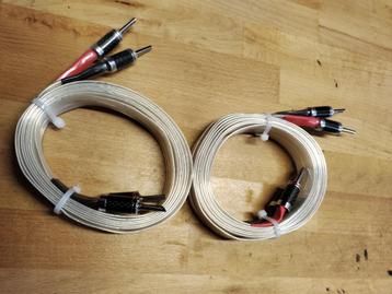 2 x 2.50 meter AudioK Flat Audiophile speaker kabels