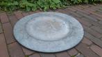 Zinken bord/schaal, Tuin en Terras, Minder dan 30 cm, Rond, Ophalen of Verzenden, Zo goed als nieuw