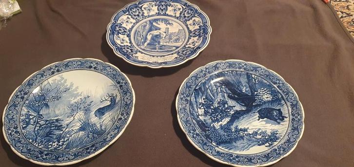 3 Delfts blauwe wandborden – handgemaakt stijl, Antiek en Kunst, Antiek | Wandborden en Tegels, Ophalen