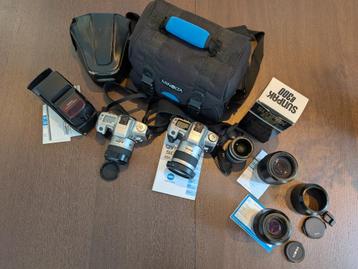 Minolta 404si & Minolta 505si Super + lenses, flashes, bags beschikbaar voor biedingen