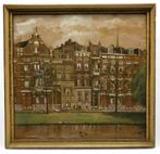 kleuren tekening Ludo Zweerman Amsterdam grachtenpanden, Antiek en Kunst, Kunst | Tekeningen en Foto's, Ophalen