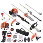 6-in-1 Benzine Tuingereedschap – Bosmaaier, Trimmer, Heggens, Ophalen of Verzenden, Nieuw