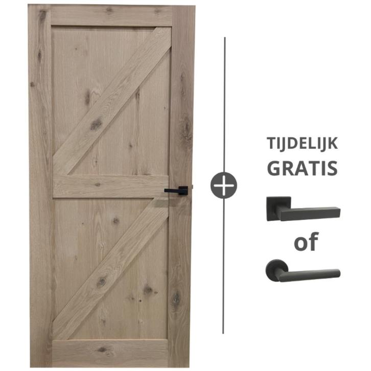 Eiken binnendeur | deur | binnendeur | barndeur | eiken deur, Doe-het-zelf en Verbouw, Deuren en Horren, Nieuw, Binnendeur, 200 tot 215 cm